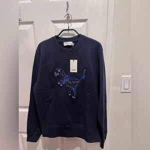 Coach Dark Blue Sweatshirt with Dinosaur Patch